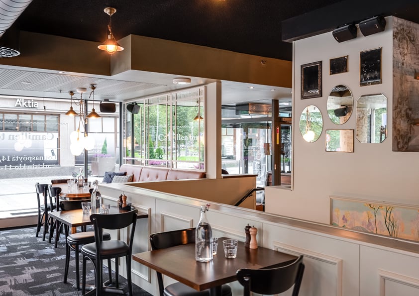 Frans & Camille is located within Original Sokos Hotel Arina, right in the heart of Oulu.